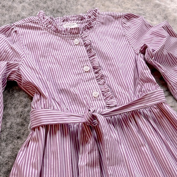 J.Crew Factory Girls’ Purple Stripe Shirt Dress—5T - Picture 5 of 6